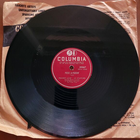 Frankie Laine Jo Stafford 78 Setting The Woods On Fire / Piece A-Puddin' E- - Picture 4 of 4